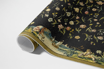 Vinyl teppich läufer Verstreute Flora kleine Blumen Vintage