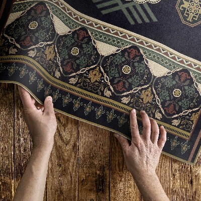 Vinyl teppich Buntes dekoratives Schwarz