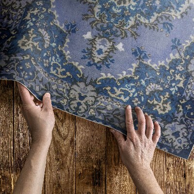 Vinyl teppich läufer Traditionelles nahöstliches Blau
