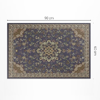 Teppich pvc Florales Ornamentmuster im Vintage-Stil