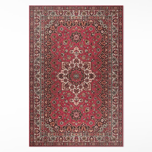 Vinyl teppich Rotes persisches Blumenmuster im Vintage-Look