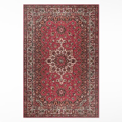 Vinyl teppich Rotes persisches Blumenmuster im Vintage-Look