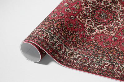 Vinyl teppich Rotes persisches Blumenmuster im Vintage-Look