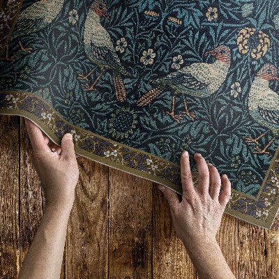 Teppich pvc Vogel auf einem Feld von William Morris