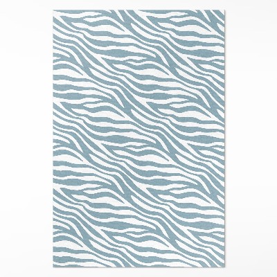 Teppich auf pvc Wellen in Pastellblau