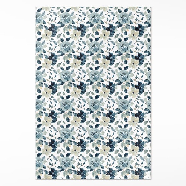 Pvc teppich Gemalte Blumen regelmäßiges florales Muster