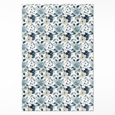 Pvc teppich Gemalte Blumen regelmäßiges florales Muster