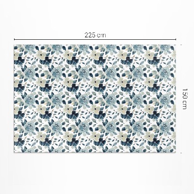 Pvc teppich Gemalte Blumen regelmäßiges florales Muster