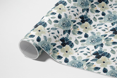 Pvc teppich Gemalte Blumen regelmäßiges florales Muster