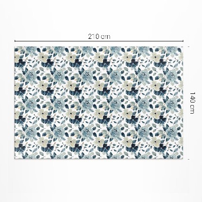 Pvc teppich Gemalte Blumen regelmäßiges florales Muster