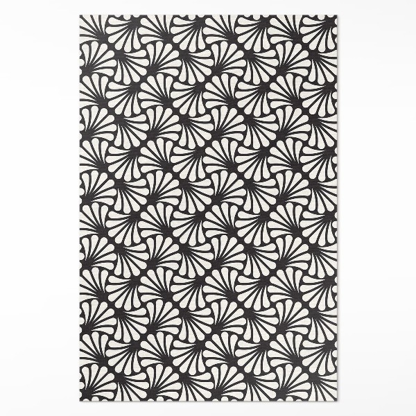 Vinyl teppich läufer Geometrische Ginkgoblätter Art Deco Glamour