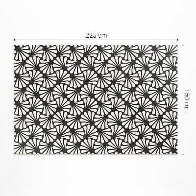 Vinyl teppich läufer Geometrische Ginkgoblätter Art Deco Glamour