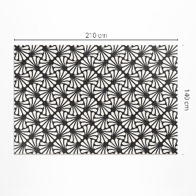 Vinyl teppich läufer Geometrische Ginkgoblätter Art Deco Glamour
