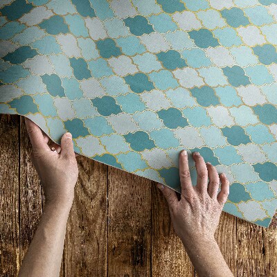 Vinyl teppich läufer Blaues Mosaik dekorative Fliesen