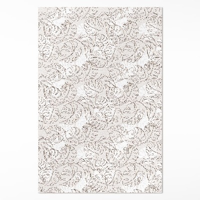 Vinyl teppich Minimalistische Boho-Monstera-Blätter
