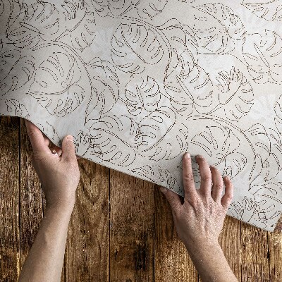 Vinyl teppich Minimalistische Boho-Monstera-Blätter