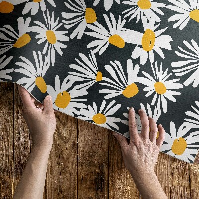 Pvc teppich Gemaltes Gänseblümchen Feld Blumen