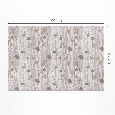 Vinyl teppich läufer Boho-Blätter auf einem Hintergrund von Wellen Illustration