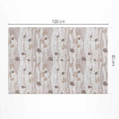 Vinyl teppich läufer Boho-Blätter auf einem Hintergrund von Wellen Illustration