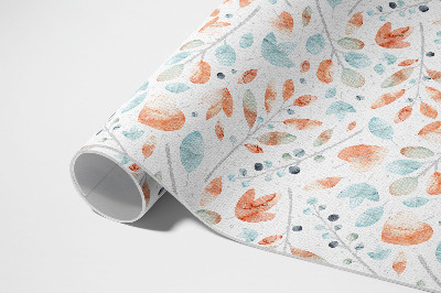 Teppich pvc Aquarellierte Zweige und Boho-Blätter