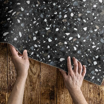 Vinyl teppich läufer Dunkles Steingut dekorativer Stein