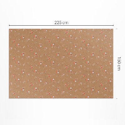 Vinyl teppich Kleine Feldblumen im Boho-Vintage-Stil