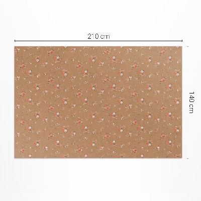 Vinyl teppich Kleine Feldblumen im Boho-Vintage-Stil
