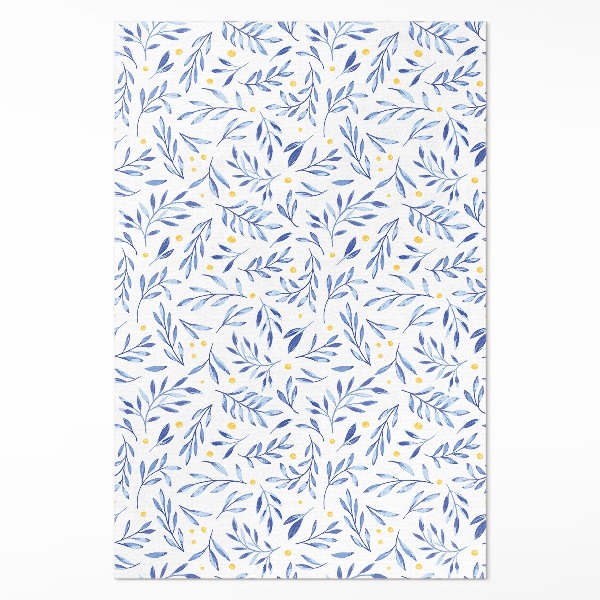 Pvc teppich Aquarell Zweige Blätter Punkte Boho