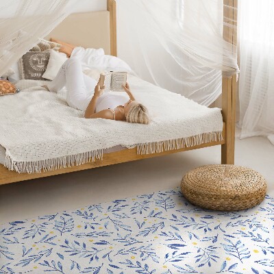 Pvc teppich Aquarell Zweige Blätter Punkte Boho