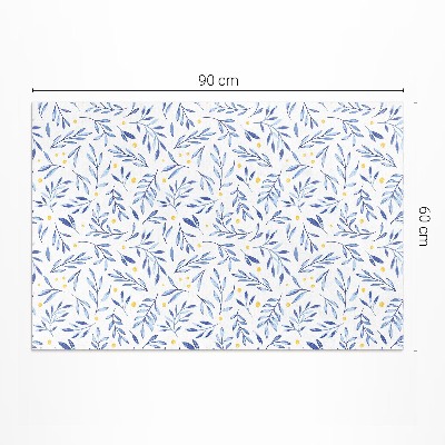 Pvc teppich Aquarell Zweige Blätter Punkte Boho