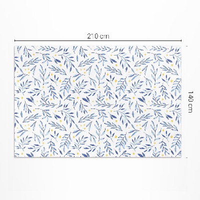 Pvc teppich Aquarell Zweige Blätter Punkte Boho