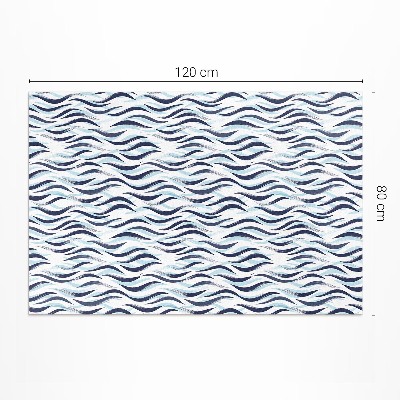 Teppich pvc Grafisch gemalte Meereswellen