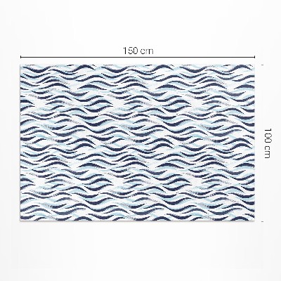 Teppich pvc Grafisch gemalte Meereswellen