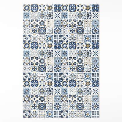 Teppich pvc Griechisches Mosaik blaue dekorative Fliesen