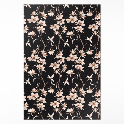 Vinyl teppich Helle Blumen auf Zweigen Vintage-Muster
