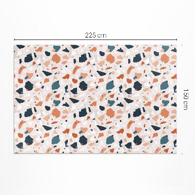 Teppich pvc Pastellfarbenes Steingut dekorativer Stein Boho-Stil