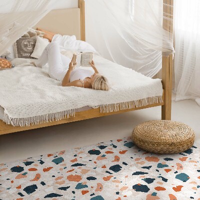 Teppich pvc Pastellfarbenes Steingut dekorativer Stein Boho-Stil