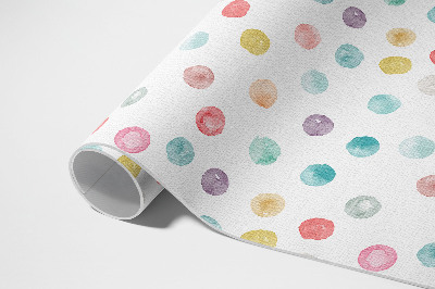 Teppich auf pvc Gemalte Punkte Aquarell boho
