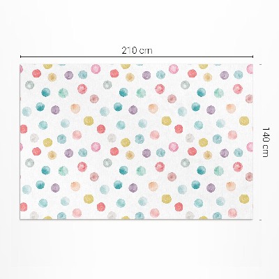 Teppich auf pvc Gemalte Punkte Aquarell boho