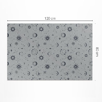 Pvc teppich Kosmos Sonne Monde Sterne Vintage