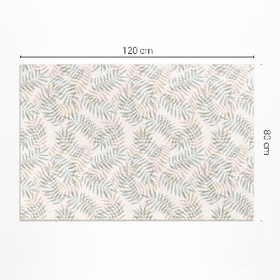 Teppich pvc Zarte tropische Blätter Boho-Muster