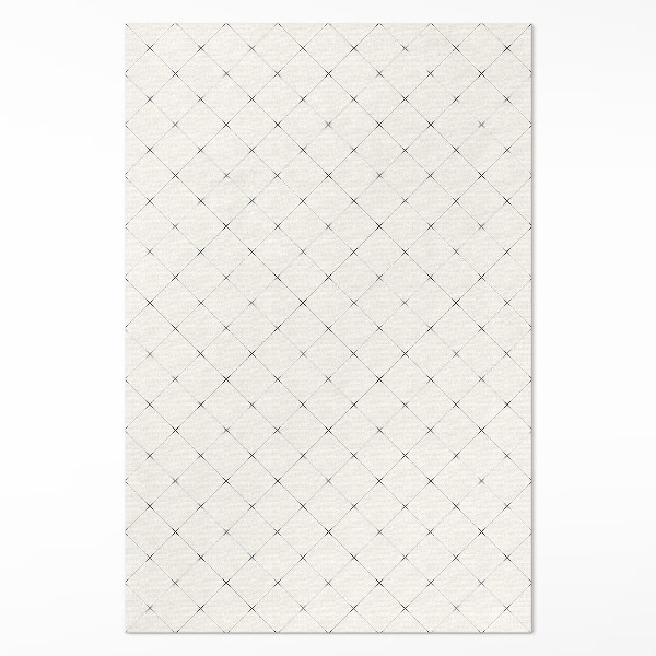 Teppich auf pvc Subtile Quadrate helle Fliesen
