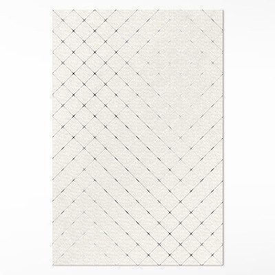 Teppich auf pvc Subtile Quadrate helle Fliesen
