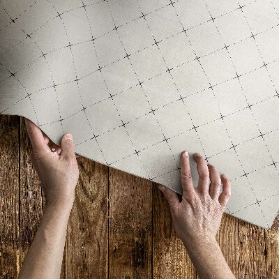 Teppich auf pvc Subtile Quadrate helle Fliesen