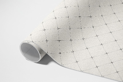 Teppich auf pvc Subtile Quadrate helle Fliesen