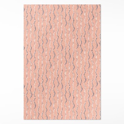 Pvc teppich Boho-Wellen in Pastellfarben