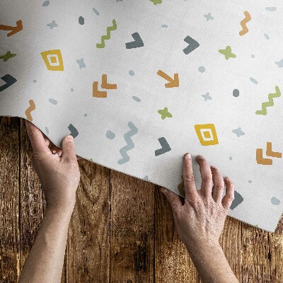 Vinyl teppich läufer Pastellfarbene Ikonen und Formen im Boho-Stil