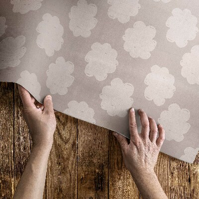 Teppich pvc Gemalte Wolken in Pastellfarben