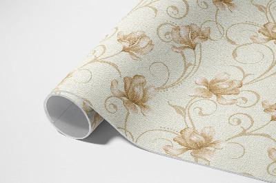 Vinyl teppich Schöne pflanzliche Blumen im ornamentalen Stil