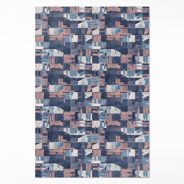 Vinyl teppich läufer Abstraktes Mosaik im Vintage-Retro-Stil